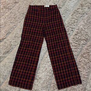 GAP Red and Black Checkered Trousers